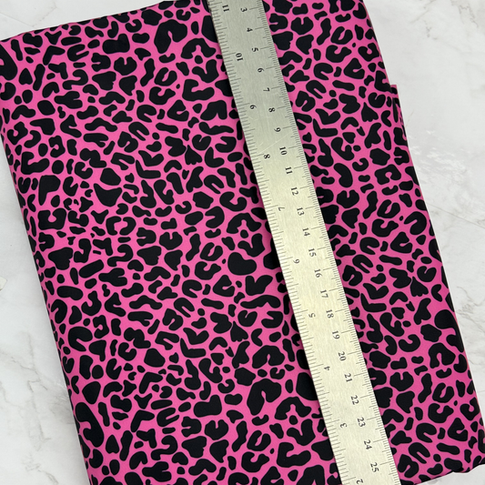 Pink Leopard HydroReminisce™ Bonded Polyester Waterproof Fabric