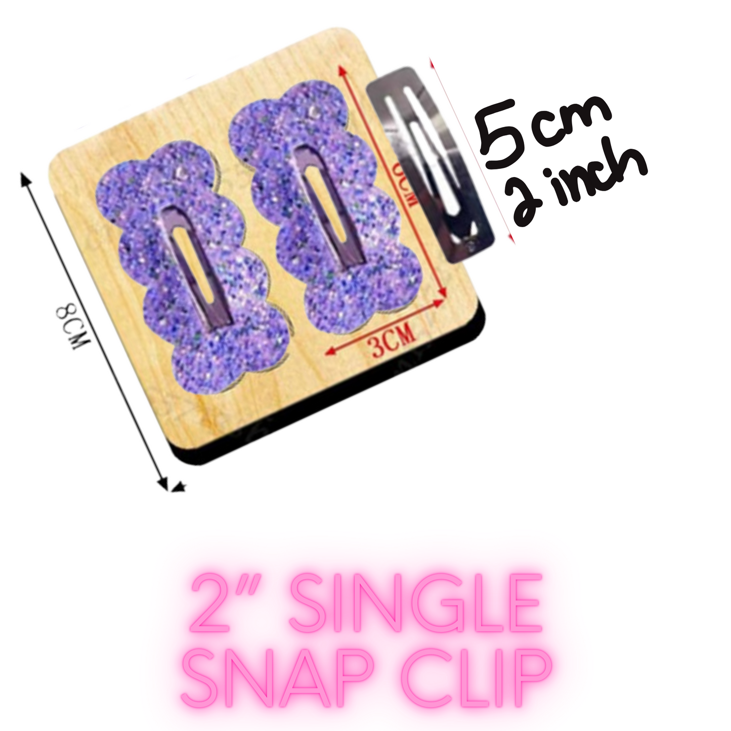 2” Single Snap Clip wooden die cut SIZZIX BIG SHOT
