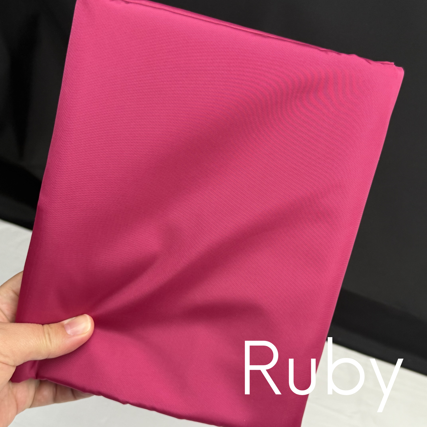 White Plum Ruby Solid Color HydroReminisce™ Luxury Fabric (BONDED POLYESTER)