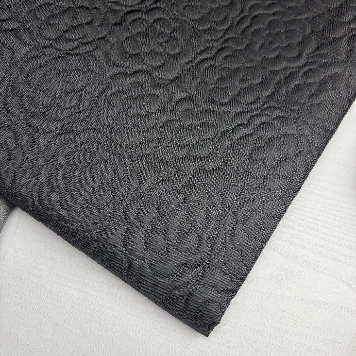 Rose Stamp Quilted Nylon Water and Scratch Resistant Fabric