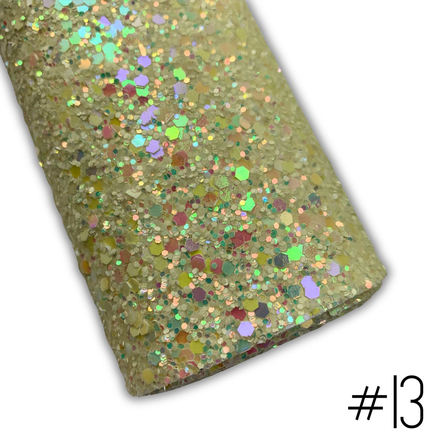 GLAM Chunky Glitter Faux Leather with Soft Felt Backing
