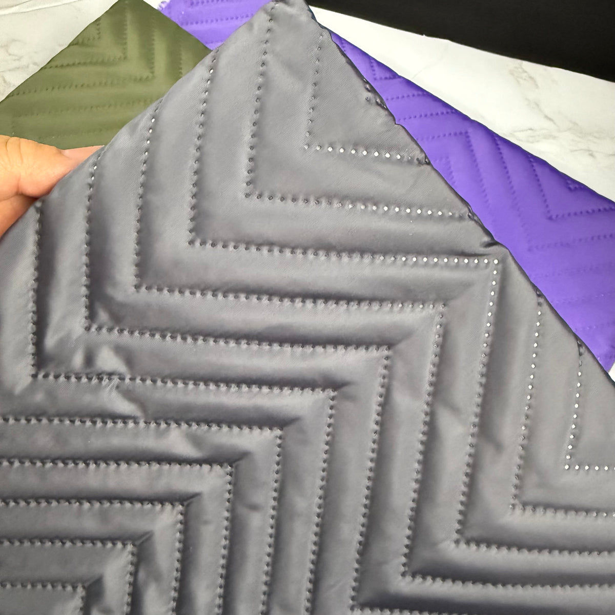 Chevron Quilted Water Resistant Fabric