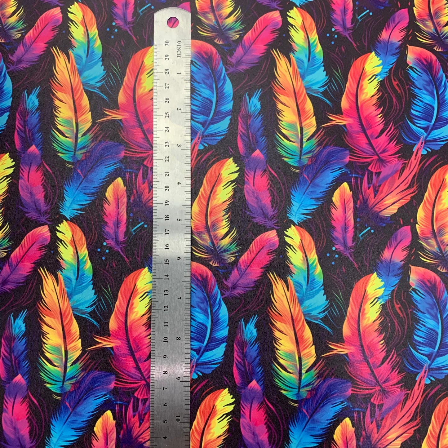 Neon Leafs Large Scale Smooth Vinyl Custom Print