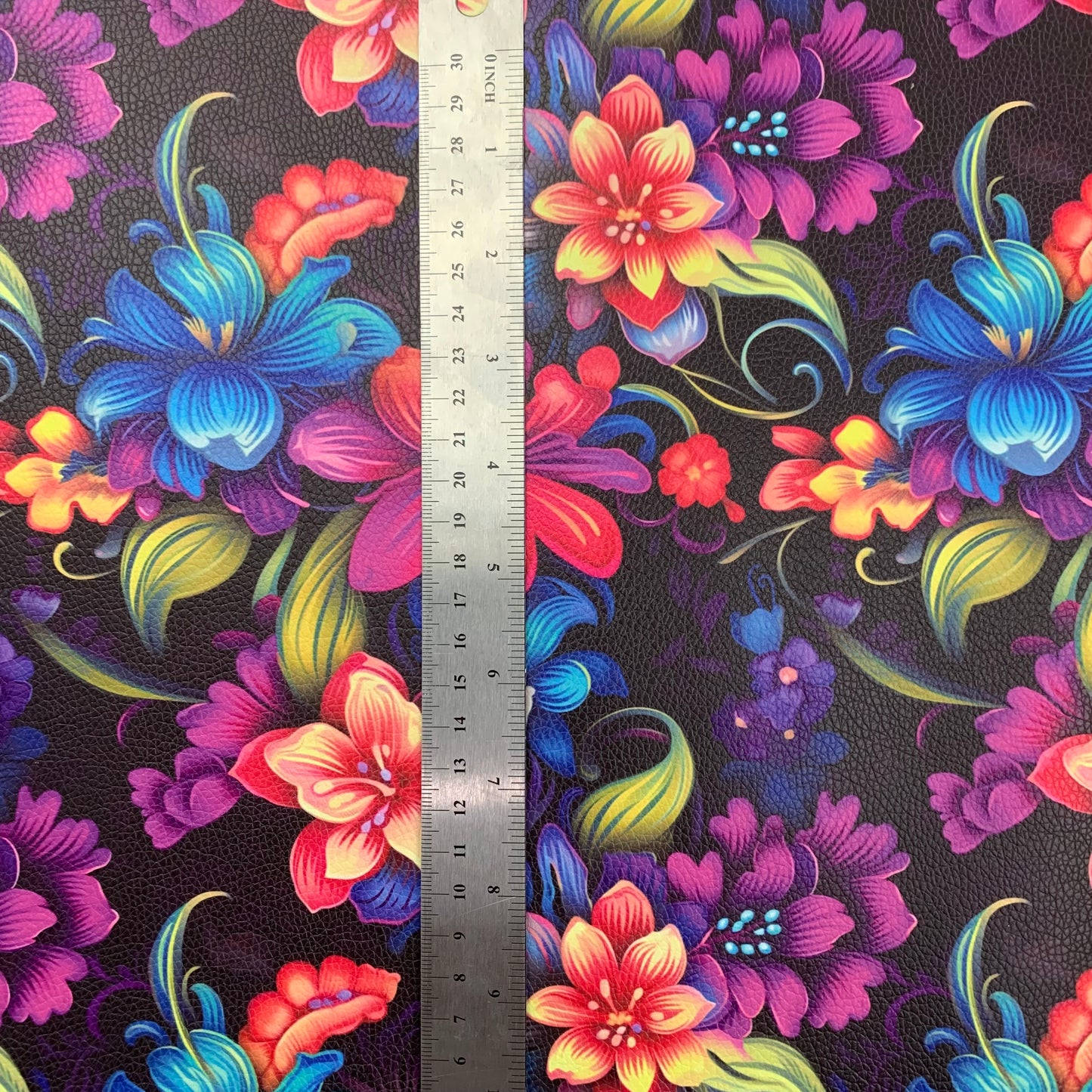 Neon Floral Large scale Pebble Vinyl Custom Print