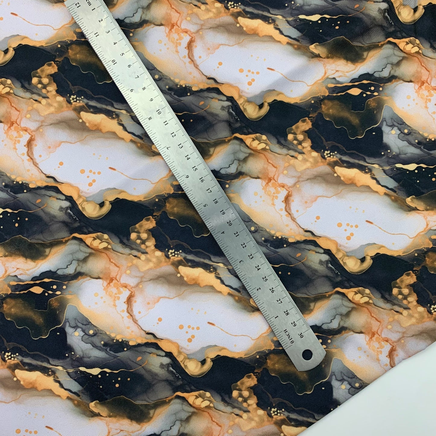 Black Marble Abstract Print H2ONoMo™ Water Resistant Canvas