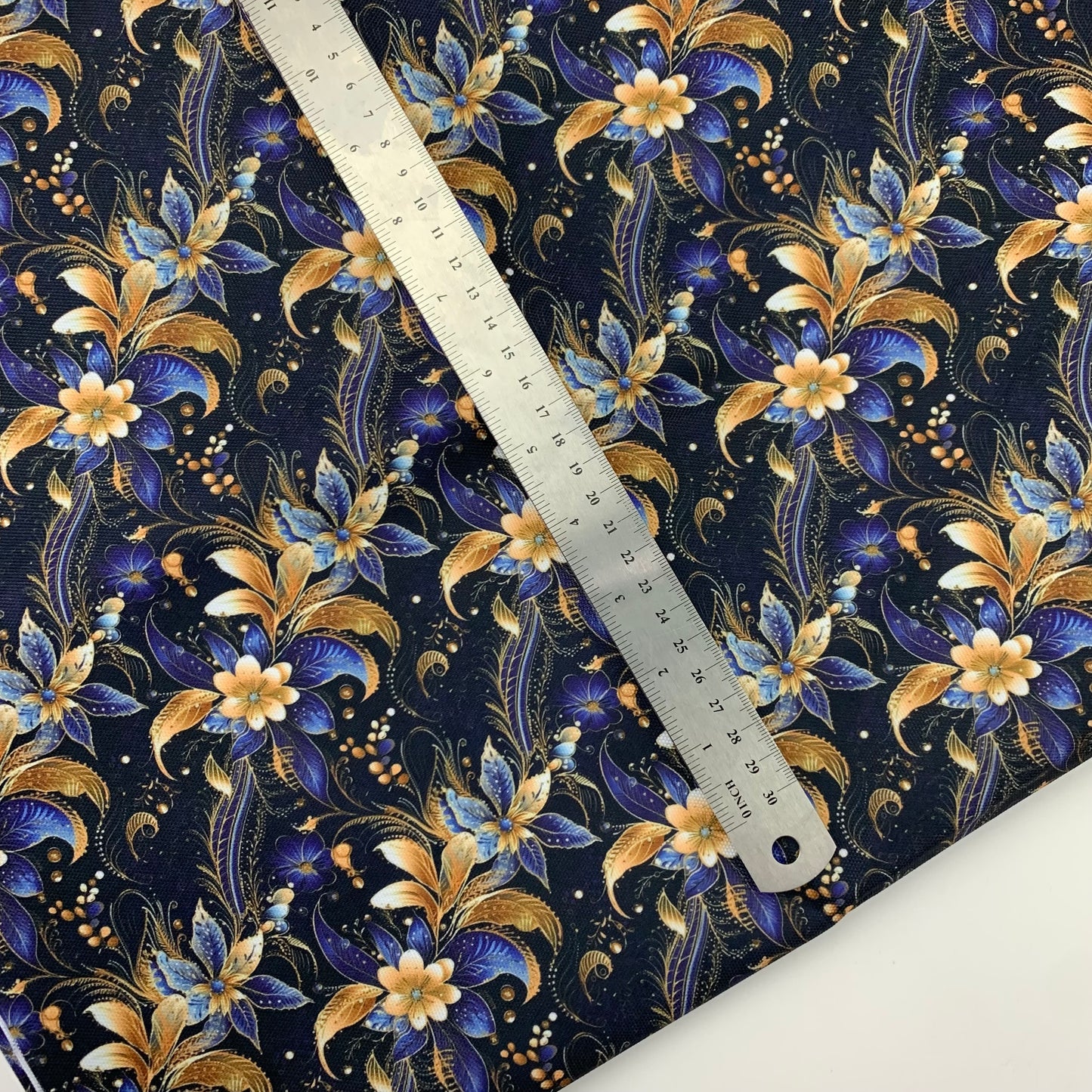 Batik style Floral Tropics Print H2ONoMo™ Water Resistant Canvas - R1 Retail