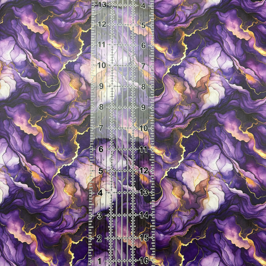 Purple Marble Lambskin Smooth Vinyl Medium Scale Half Yard Roll