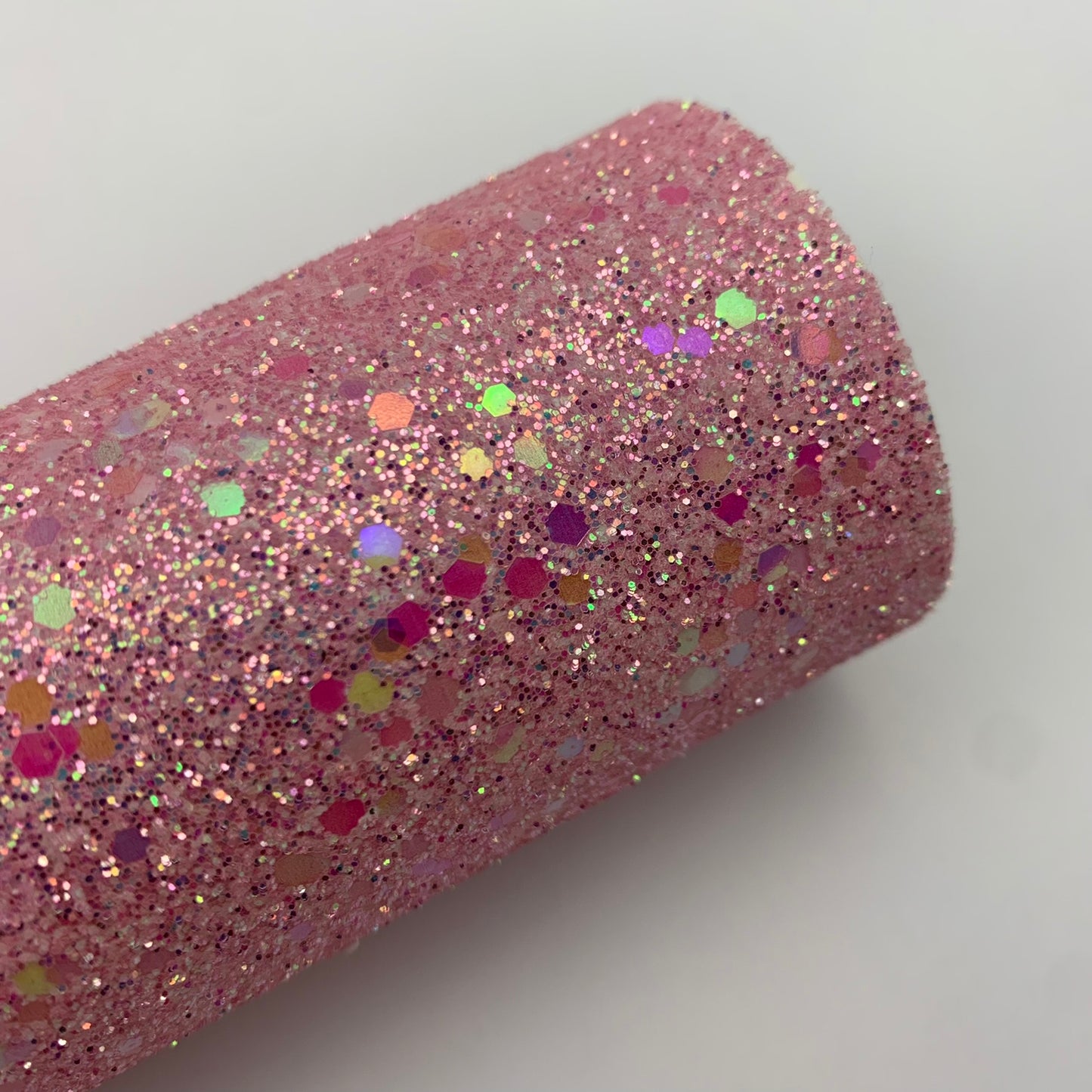 Light Sequin Chunky Glitter Faux Leather