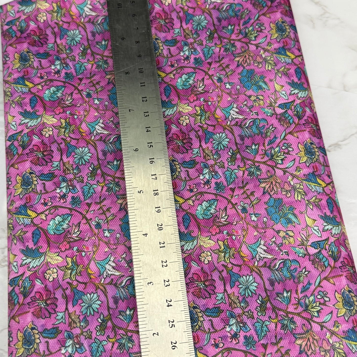Saree Floral Distressed Style 600d Oxford Waterproof Polyester Canvas with PVC Backing H2ONoMo