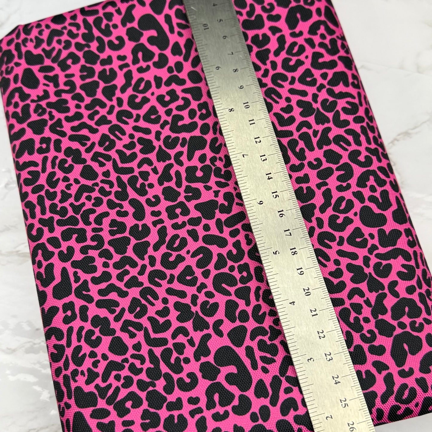 Pink Leopard 600d Oxford Waterproof Polyester Canvas with PVC Backing H2ONoMo