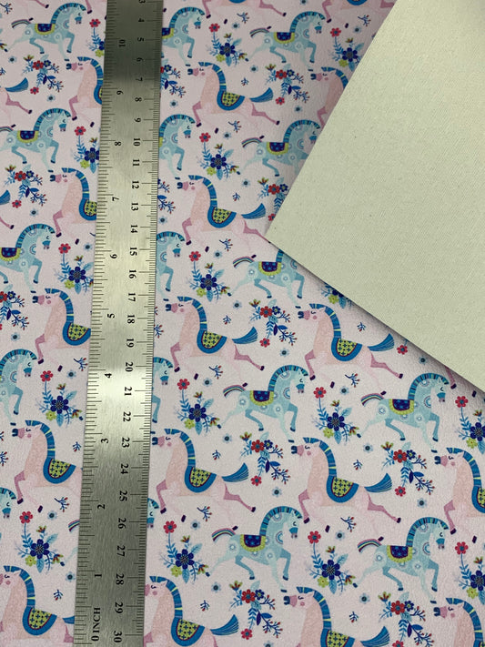 Horses Pebble Vegan Leather Sheet