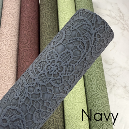 Paisley Floral Embossed Faux Leather Half Yard Rolls NEW STOCK MAY 2026