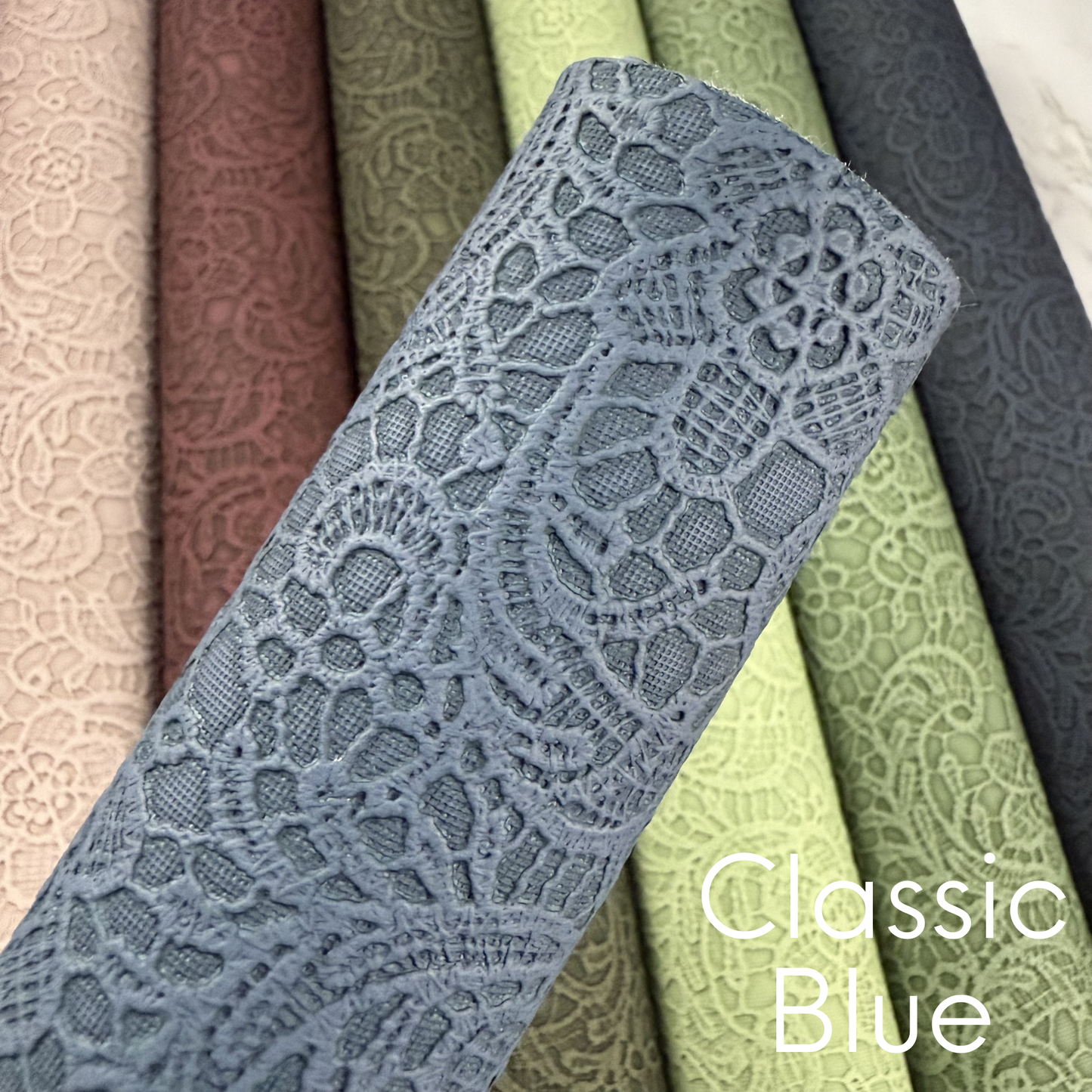 Paisley Floral Embossed Faux Leather Half Yard Rolls NEW STOCK MAY 2026