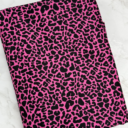 Pink Leopard HydroReminisce™ Bonded Polyester Waterproof Fabric