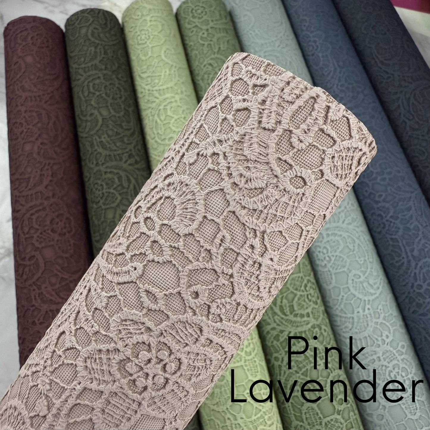 Paisley Floral Embossed Faux Leather Half Yard Rolls NEW STOCK MAY 2026