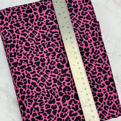 Pink Leopard HydroReminisce™ Bonded Polyester Waterproof Fabric