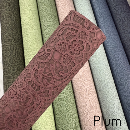 Paisley Floral Embossed Faux Leather Half Yard Rolls NEW STOCK MAY 2026