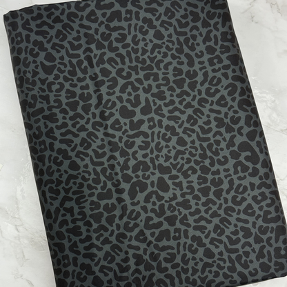 Black Leopard HydroReminisce™ Bonded Polyester Waterproof Fabric