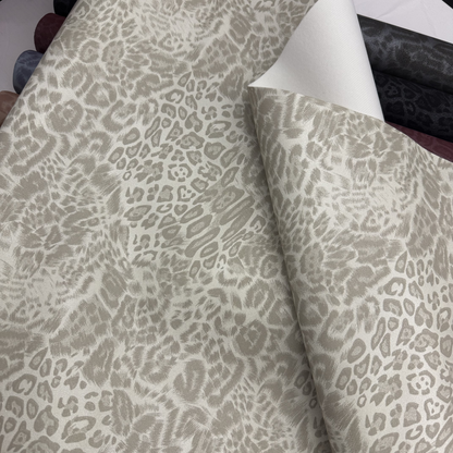 Midnight Leopard Suede Faux Leather Tonal and Solid Colors Half Yard Rolls