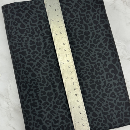 Black Leopard HydroReminisce™ Bonded Polyester Waterproof Fabric
