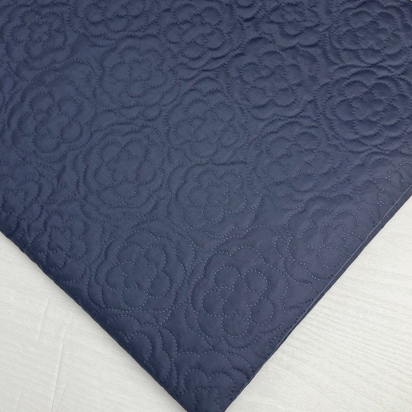 Rose Stamp Quilted Nylon Water and Scratch Resistant Fabric