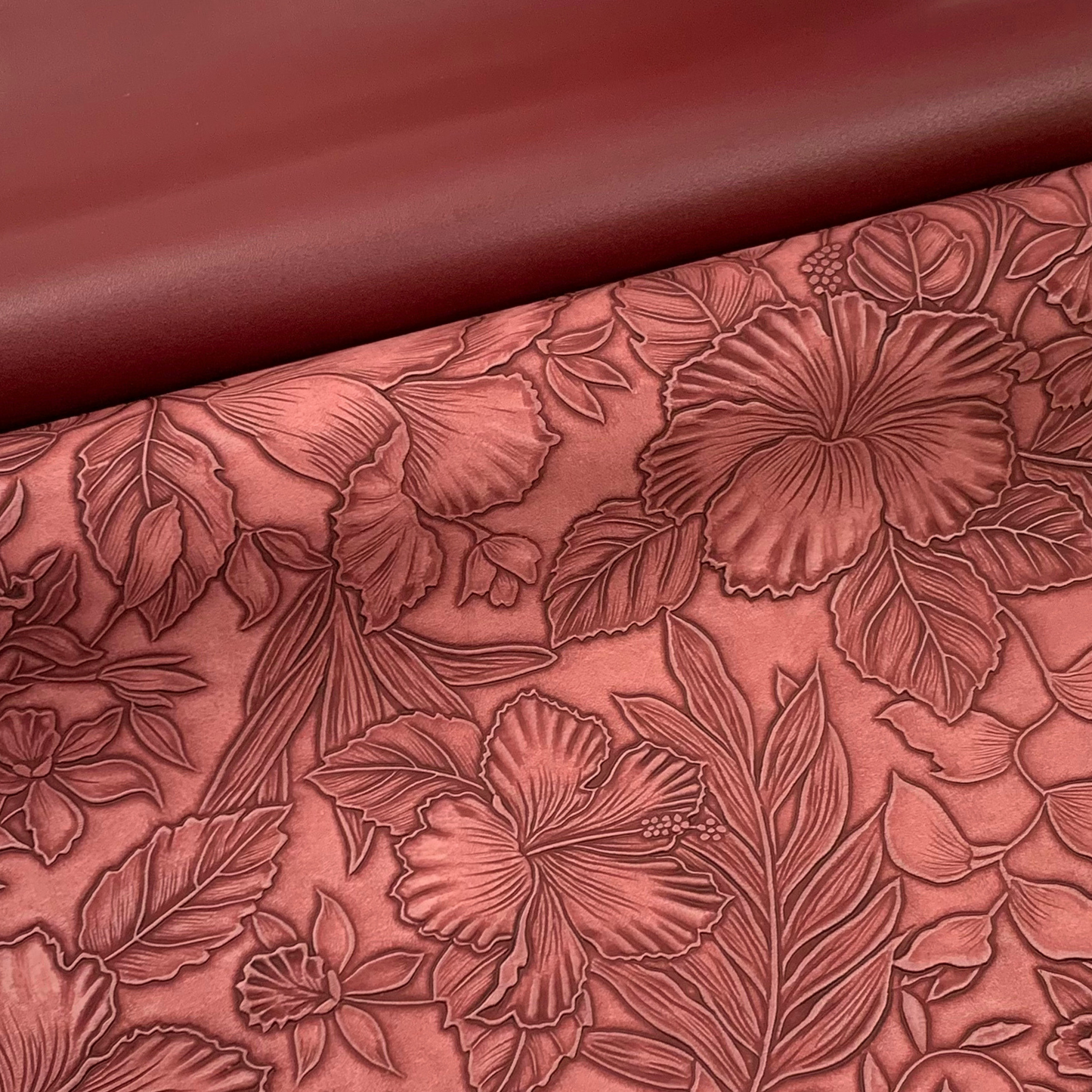 REDWOOD “Embossed Tropics” Faux Leather Large and Half Yard Rolls