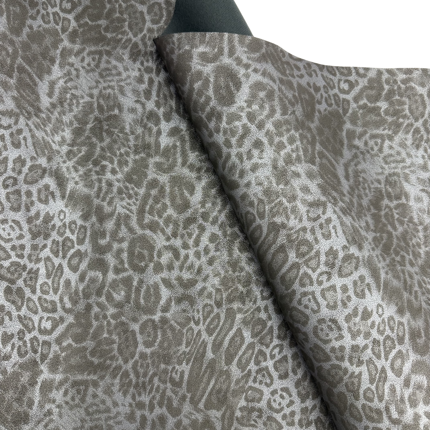 Midnight Leopard Suede Faux Leather Tonal and Solid Colors Half Yard Rolls