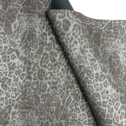 Midnight Leopard Suede Faux Leather Tonal and Solid Colors Half Yard Rolls