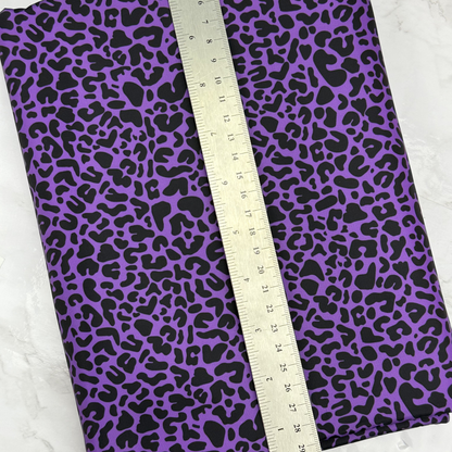 Purple Leopard HydroReminisce™ Bonded Polyester Waterproof Fabric