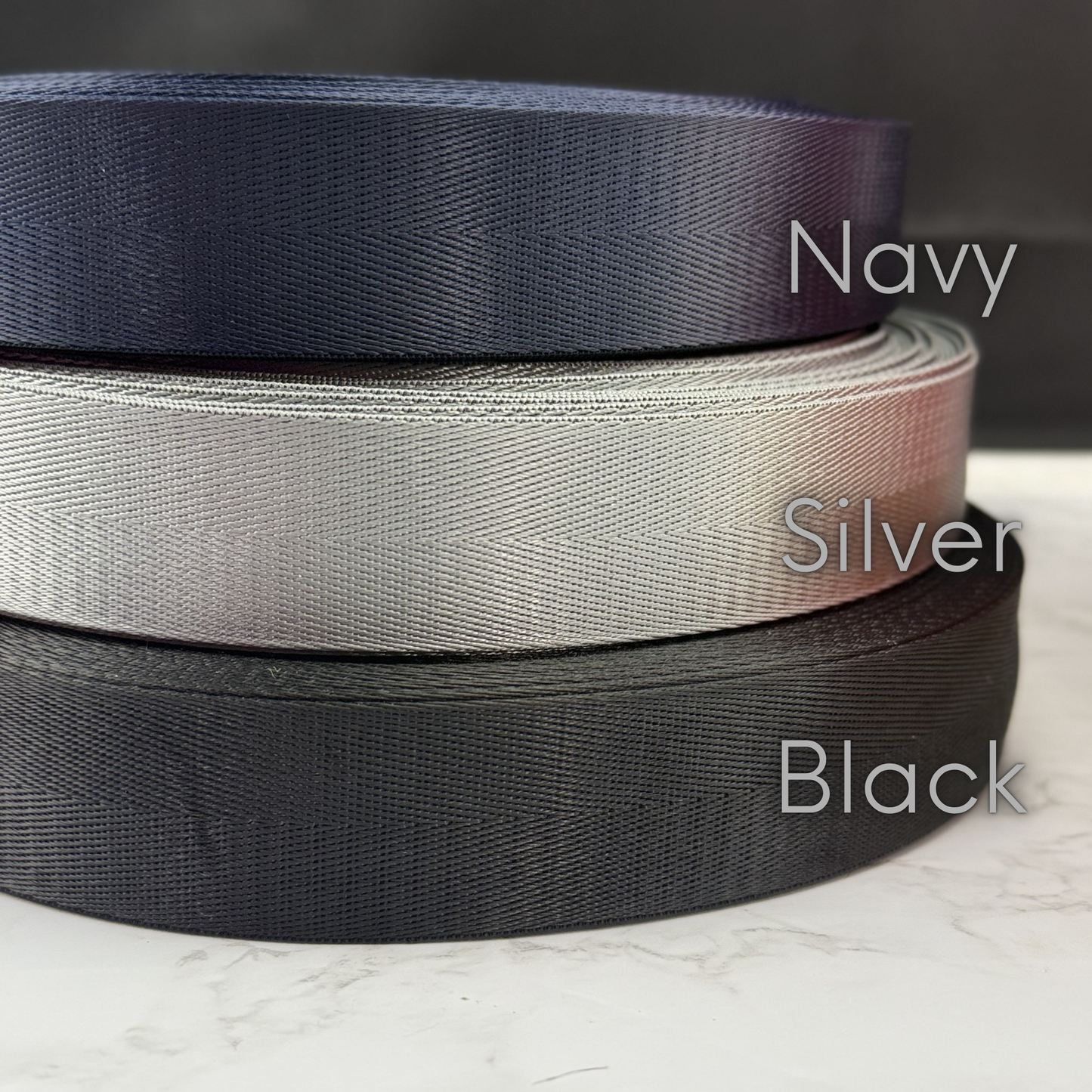 1.5" Nylon Seatbelt Webbing Strap - By the Yard