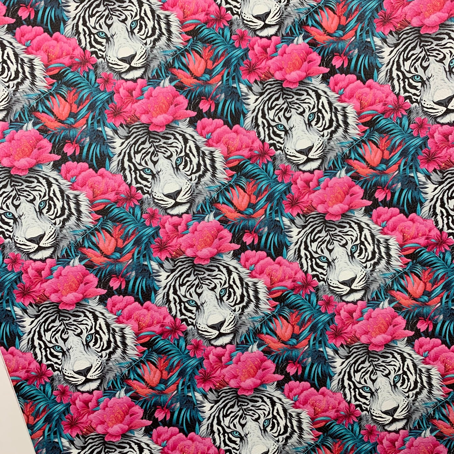 White Tiger Large scale Pebble Vinyl Custom Print