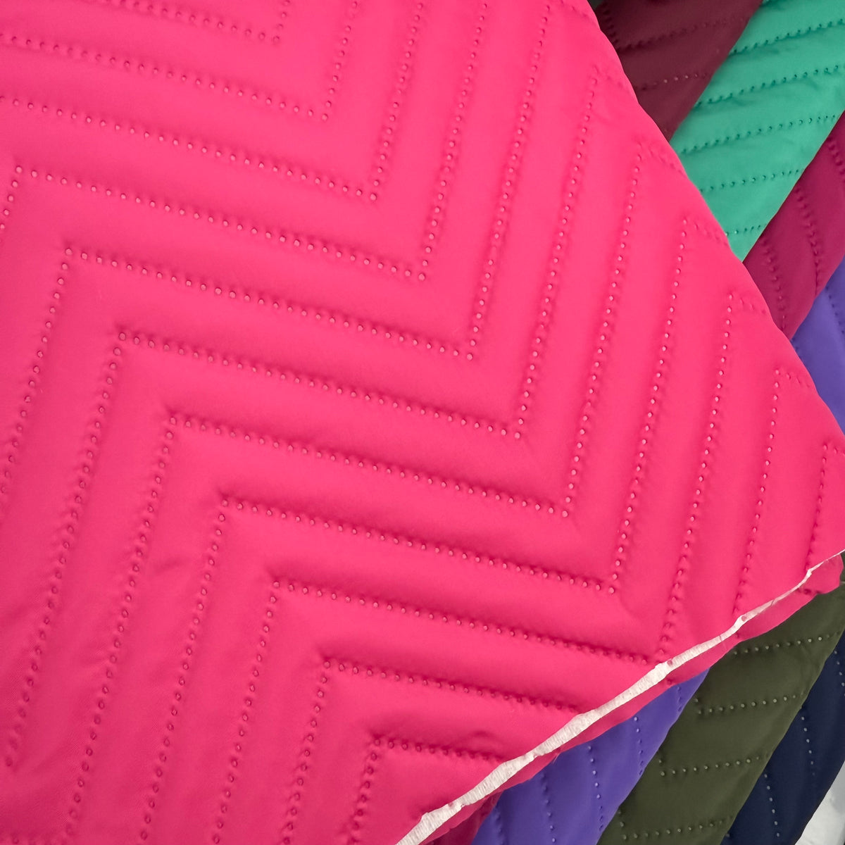 Chevron Quilted Water Resistant Fabric