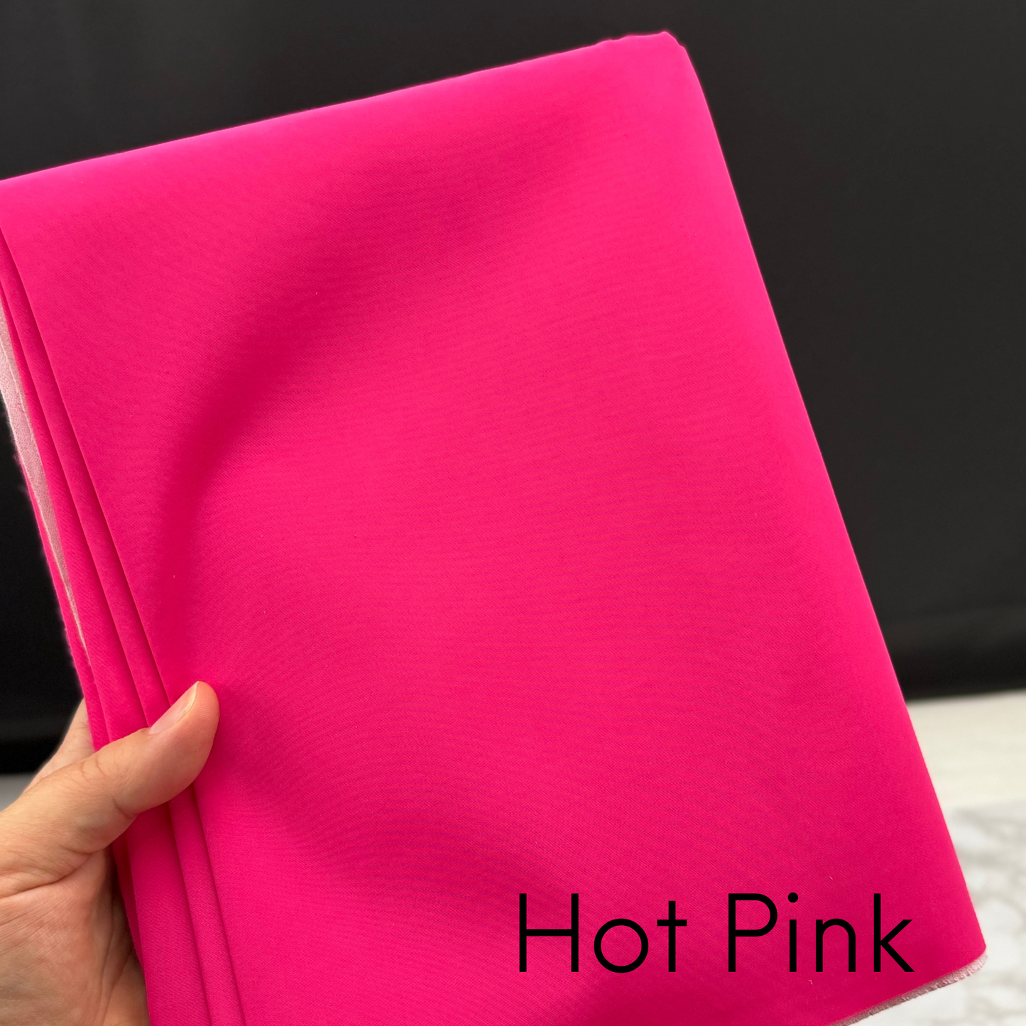 Aqua Carmine Blush Hot Pink Solid Color HydroReminisce™ Luxury Fabric (BONDED POLYESTER)