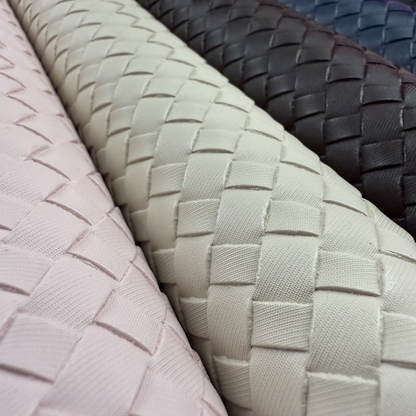 Basket Weave LUXE PU/PVC Faux Leather Half yard Rolls