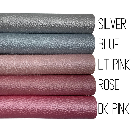 Pearlescent Pebble Litchi Faux Leather Sheets