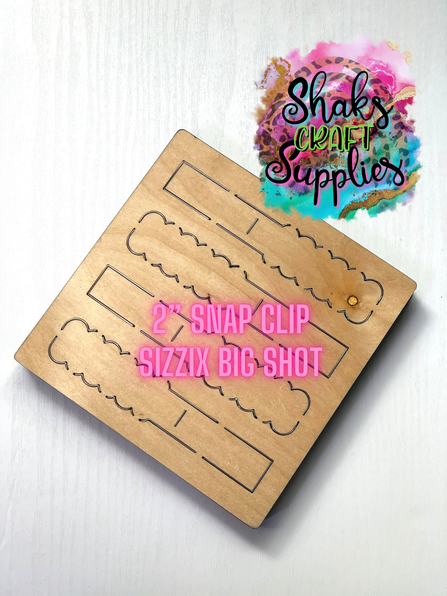2" Scallop Snap Clip Steel Blade Wood Die Cut