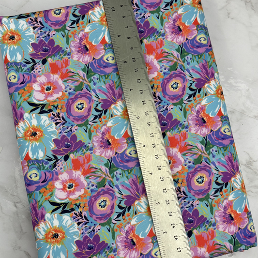 Summer Floral HydroReminisce™ Bonded Polyester Waterproof Fabric