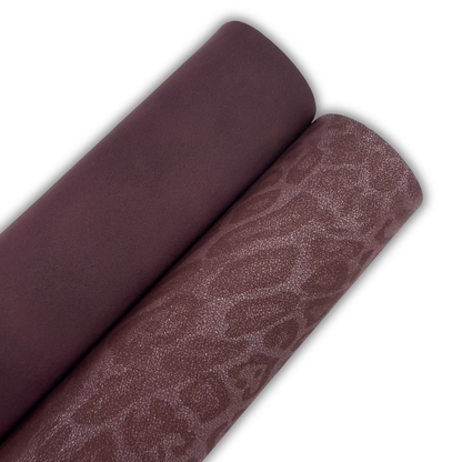 Midnight Leopard Suede Faux Leather Tonal and Solid Colors Half Yard Rolls