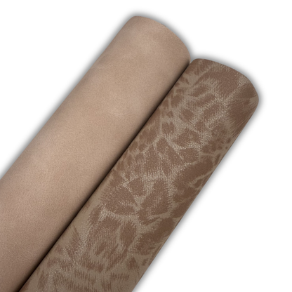 Midnight Leopard Suede Faux Leather Tonal and Solid Colors Half Yard Rolls