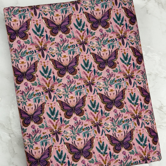Butterfly Floral HydroReminisce™ Bonded Polyester Waterproof Fabric