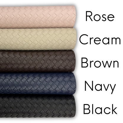 Basket Weave LUXE PU/PVC Faux Leather Half yard Rolls