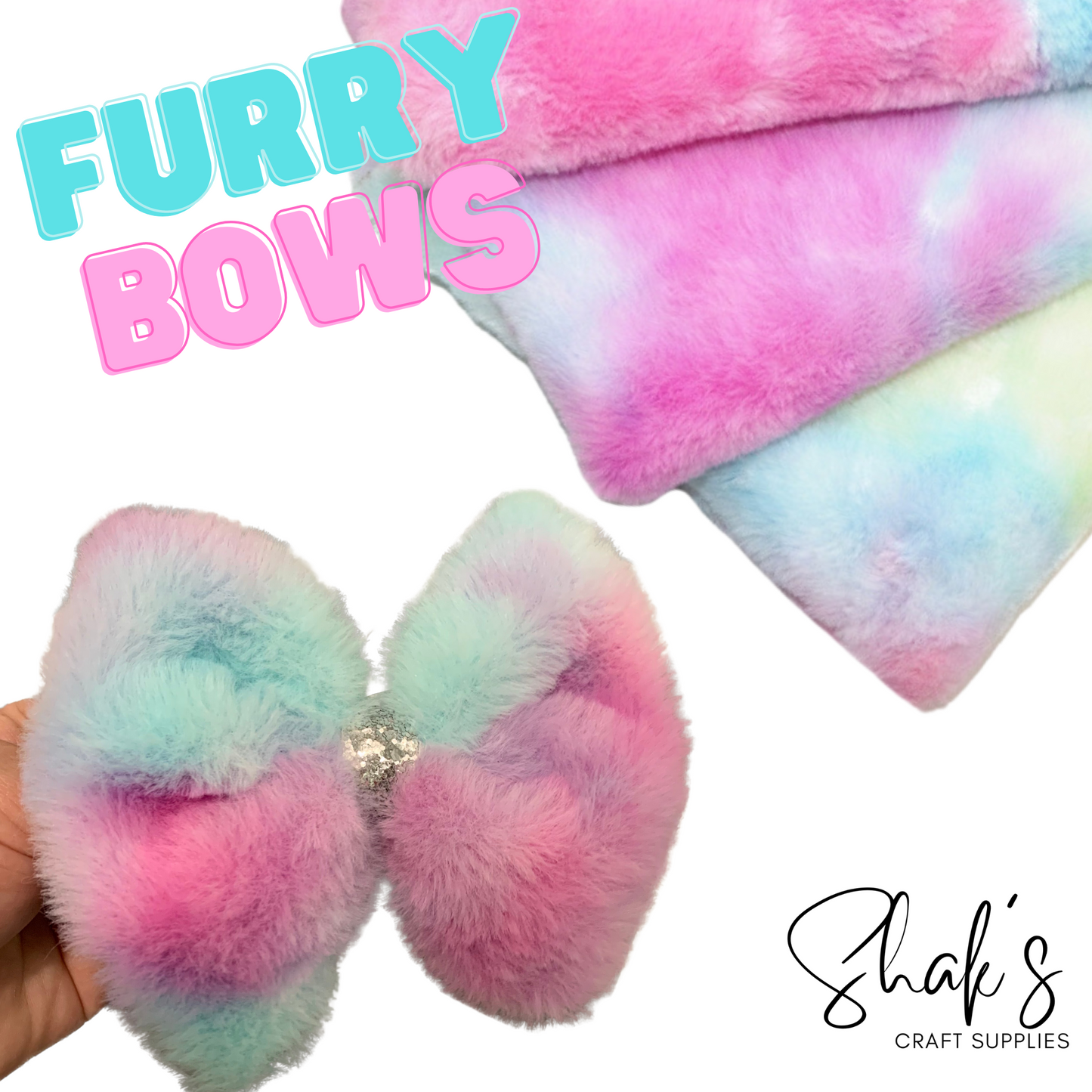 #6 Tie Dye Faux Rabbit Fur Fluffy Plush Two Way Stretch Polyester Fabric SUPER SOFT