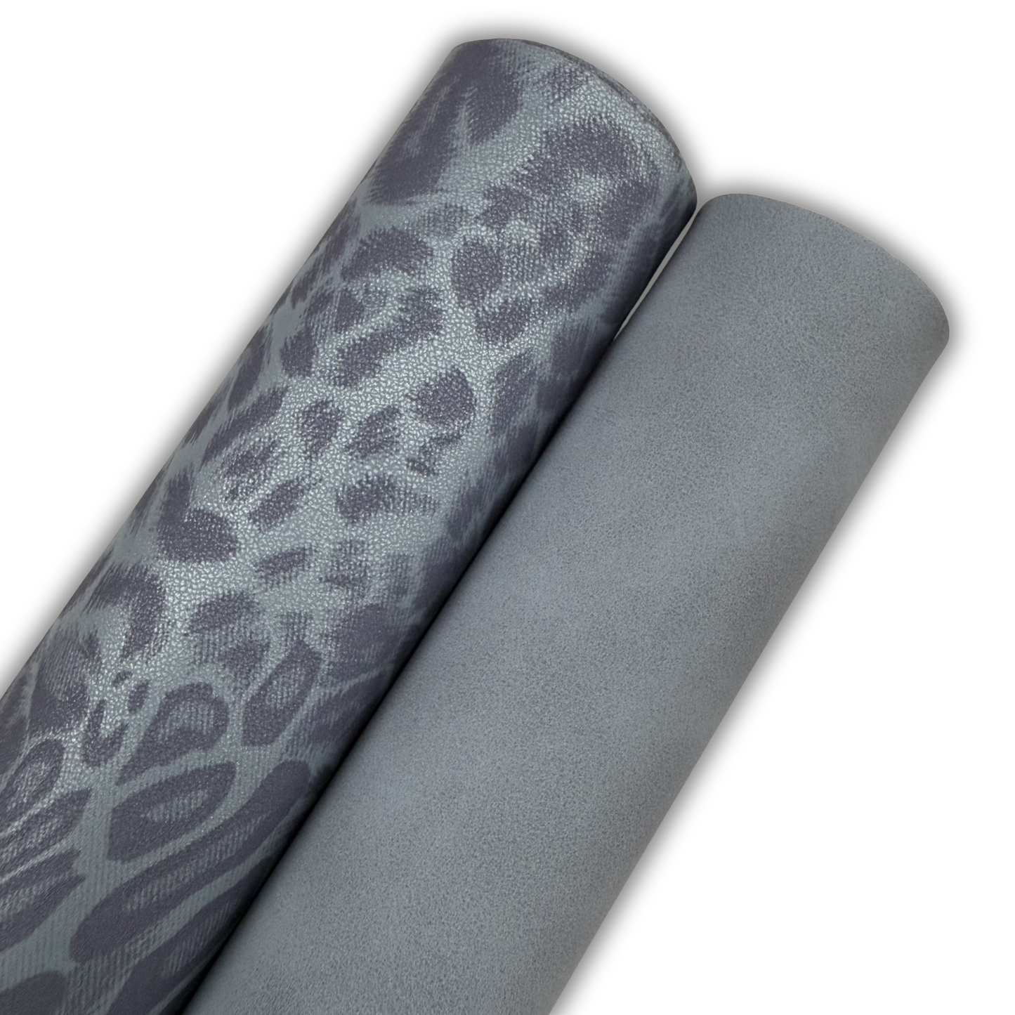 Midnight Leopard Suede Faux Leather Tonal and Solid Colors Half Yard Rolls