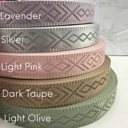 Diamond Debossed 1.5" Polyester Webbing By the Yard