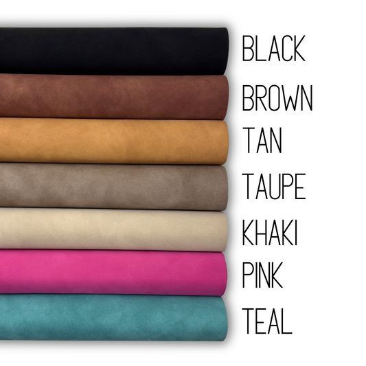 Suede PU Faux Leather Solid Colors Half Yard Rolls