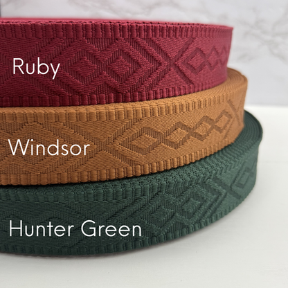 Diamond Debossed 1.5" Polyester Webbing By the Yard