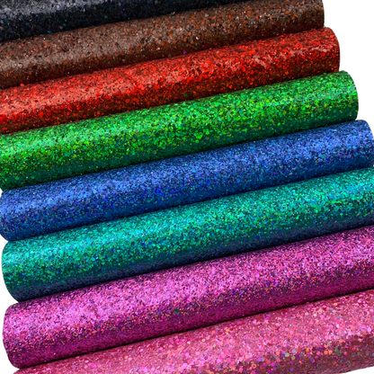 DISCO Chunky Glitter Faux Leather with Soft Felt Backing