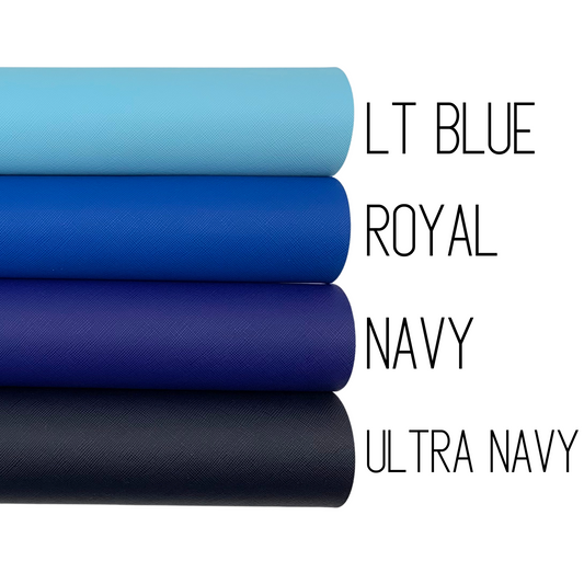 Saffiano Crosshatch Faux Leather Solid Colors - 1/3 yard Rolls