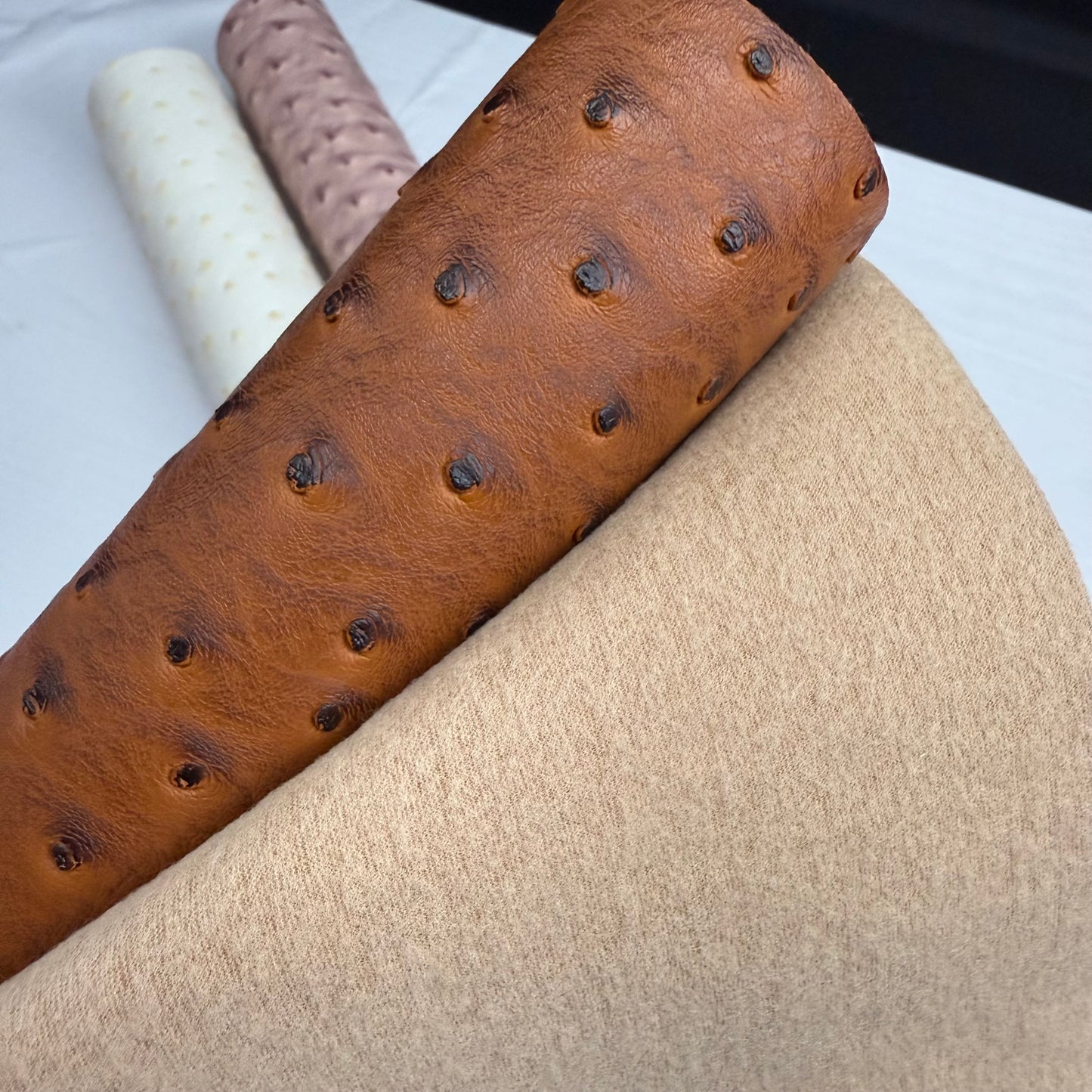 Ostrich Faux Leather Half yard Rolls
