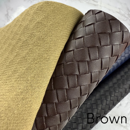 Basket Weave LUXE PU/PVC Faux Leather Half yard Rolls